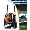 Hsmihair Youth Baseball Bag-Baseball Backpack for T-Ball&Softball Equipment with Fence
