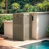 Devoko 33 Gallon Outdoor Trash Can, Hideaway Garbage Bins with