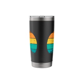 Divide Colorado Retro Vintage Sunset Mountains Stainless Steel Insulated Tumbler