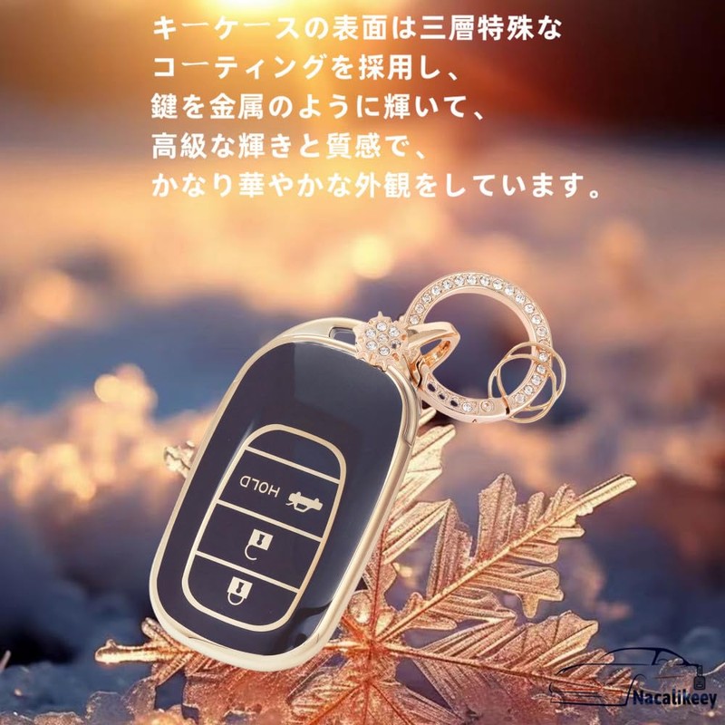 【Nacalikeey】Adorable Key Case Snow Key Holder Key Case Sparkling Key