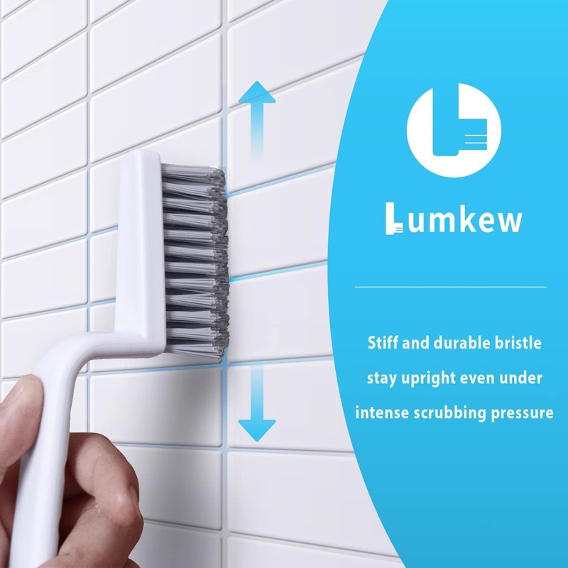 Lumkew Grout Brush Cleaning,Hard Bristle Grout Cleaner for Tile Floors,Bathroom