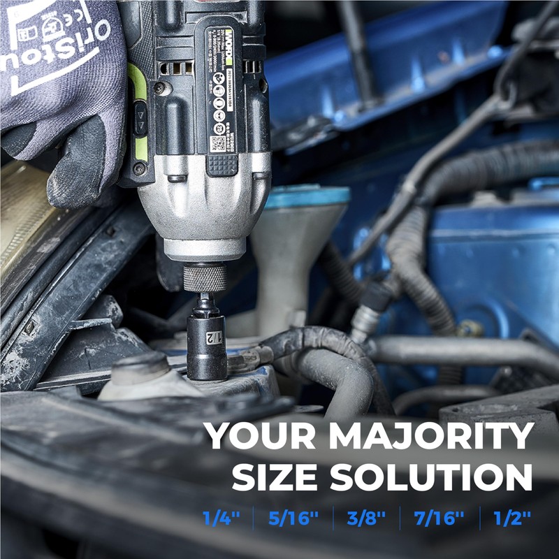 toolant HVAC Tools Nut Driver Set, Impact Magnetic SAE Interchange