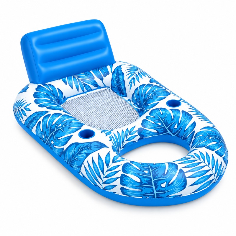 Inflatable Pool Lounger for Adults – Cooling Mesh Floating Chair