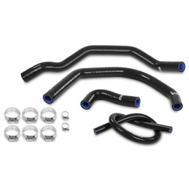 CNNELL Silicone Radiator Hose Kit Compatible with Yamaha Banshee 1987-2006 YFZ 350 YFZ350 Black with Clamps