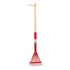 Xifando Small Leaf Rake-Wooden Handle Leaf Rake for Little Helper
