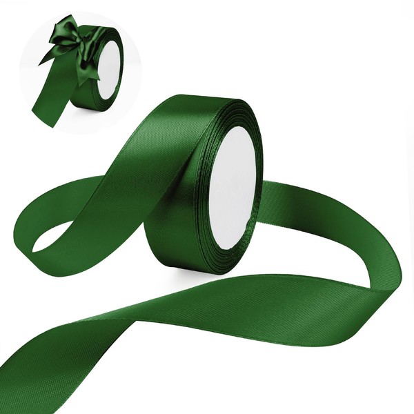 Christmas Ribbon for Gift Wrapping,Dark Green Ribbon 1 1/2 Inch