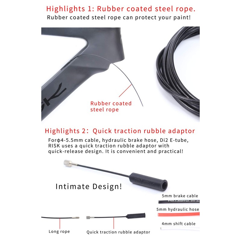 FOMTOR Bicycle Internal Cable Routing Tool Cycling Bike Internal Cable