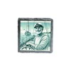 Captain at the Helm Slate Coaster with Nautical Design for