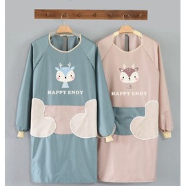 Waterproof Work Apron with Pockets for Cafe, Art, and Cleaning Waterproof Apron FS Pink