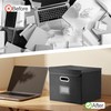 Hleelomi Collapsible File Box with Lid & Plastic Slide -