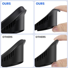 Growalleter VR Face Interface Foam Replacement for Meta Quest 3S, with PU Leather Face Cushion, Breathable Ice Silk Cotton, Anti-Leak Nose Pad, Lens Protection, Softer, black, VR Gaming Accessories