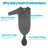 Newborn Baby Knotted Gown, Super Soft Silky Infant Long Sleeve