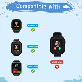 VELULYX Kids Nylon Band for XPLORA X5 / XGO2/XGO3, XPLORA Kids Smartwatch Girls Boys Replacement Straps for Xplora X5 Play/XGO2/XGO3