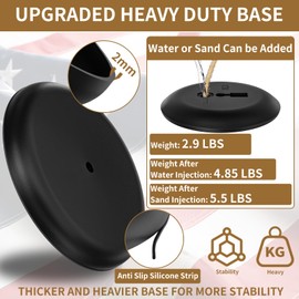 8 FT Indoor Flag Pole and Stand, Heavy Duty Indoor Flag Pole Kit with Weighted & Thickened Base, Eagle Topper, 3x5 FT American Flag, Adjustable Presidential Indoor Flagpole for Office School City Hall