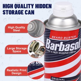 Diversion Safe Fack Can with Secret Compartment- Large Capacity Hidden Storage for Cash, Jewelry and Valuables (Red and Blue)