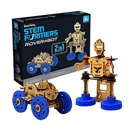 Smartivity - Roboformer Wooden Construction Set, 2 in 1 Robot & Vehicle, 83 Pieces, Ages 6+