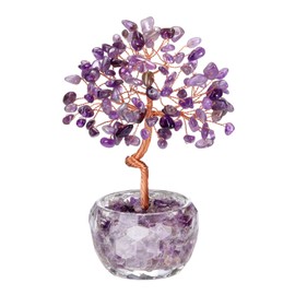PESOENTH Amethyst Tree Crystal Tree of Life,Purple Healing Crystal Tree Spiritual Gifts Birthday House Warming Gifts for Women Mum