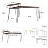 Ameriwood Home Haven L-Desk with Riser, Distressed Gray Oak