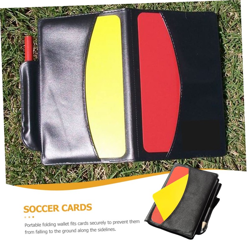Kisangel 6sets Professional Referee Kit Soccer Referee Card Portable Wallet