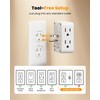 HONIZER Flat Outlet Extender with 4AC Side Outlet,Multi Plug with