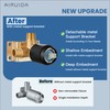 Airuida Matte Black Shower Faucet Set, Single Function Wall Mount