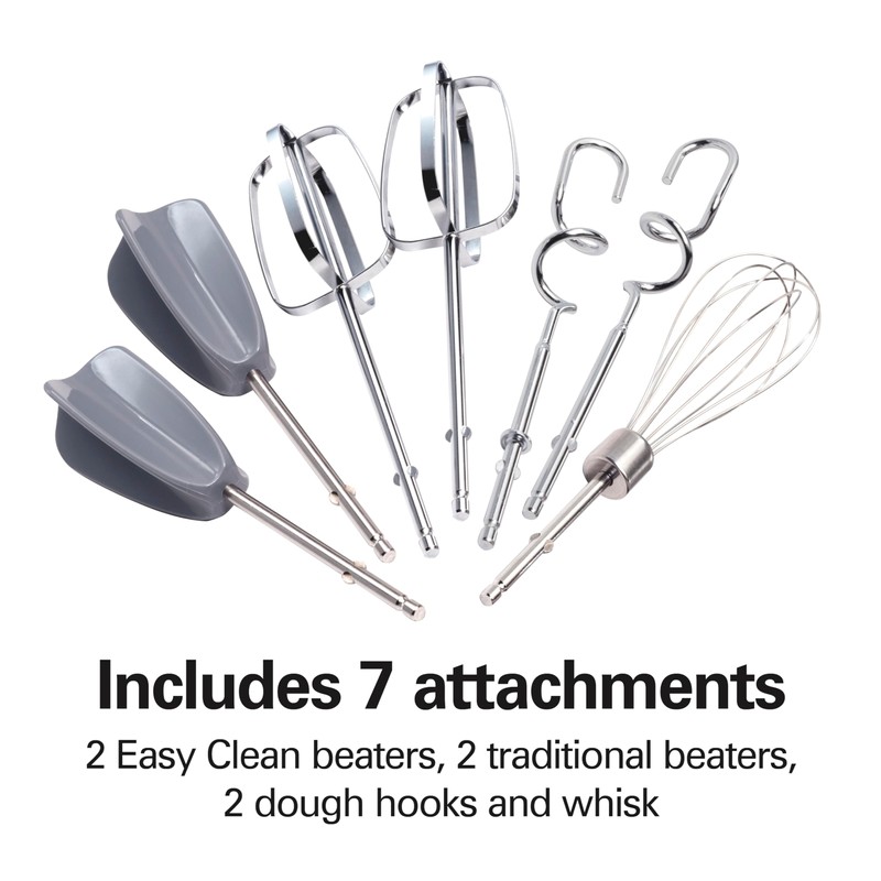 Hamilton Beach 6-Speed Electric Hand Mixer with Whisk, Dough Hooks