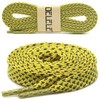 DELELE 2 Pairs Reflective Shoelace Flat Yellow Safety Laces for