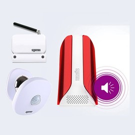 Syscall Security Set: Door Sensor, Motion Sensor & Strobe Siren Wireless Sensor Alarm