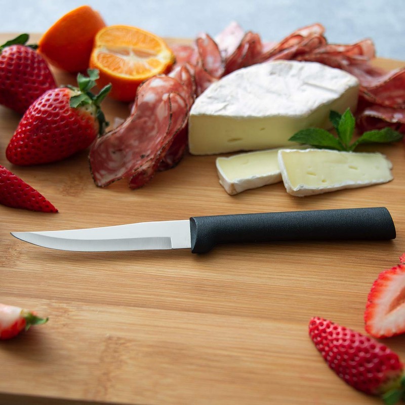 RADA Cutlery Heavy Duty Paring Knife, Black Handle, Pack of