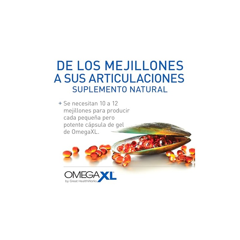 Suplemento de apoyo articular OmegaXL, para alivio - Suplemento muscular