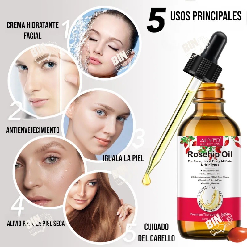 Aceite Esencial Rosa Mosqueta 100% Puro Natural Irlandes