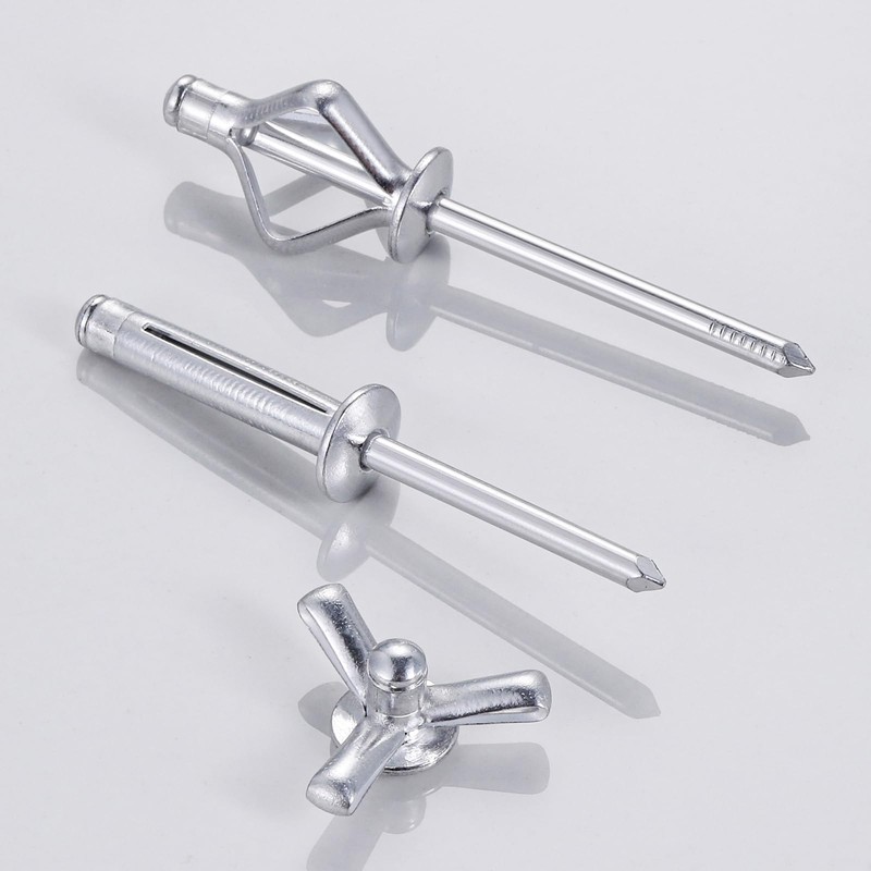 Wensilon (150 pcs) Tri-Fold Rivets Assortment 3/16 * 3/4，Tri Grip