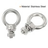 sourcing map M6 1/4"x0.47" Stainless Steel Eye Bolts Threaded Screw