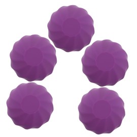 Healeved 5 Pcs Spherical Lipstick Case Lip Gloss Lip Tint Clear Lip Gloss Lip Kit Empty Makeup Containers Aluminum Tins with Lids Lip Gloss Holder Keychain Lip Gloss Kit Purple Plastic