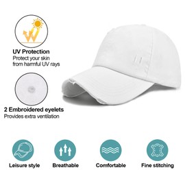 Enwokran Baseball Cap Men's Quirky Bizarre Embroidery Hats Unisex Hip Hop Trucker Caps Adjustable Mesh Back UV Protection Sports Travel Outdoor Sun Protection Hats Baseball Cap, White