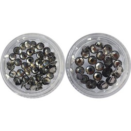 Nail Ssen Nail Art Nail Stone Parts MC Stone Round Black Diamond / 네일쎈 네일아트 네일스톤파츠 MC스톤 원형 블랙다이아