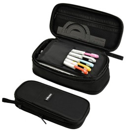 YOKUMA Pen Case, Pencil Case, Large Capacity, Stylish, For Adults, High School Students, Junior High School Students, Boys, Girls, College Students, Elementary School Students, Children, black, Pencil Case