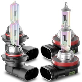 SHENKENUO Fit for Jeep Grand Cherokee (2011-2018) Halogen Headlight Bulb,9005 High Beam + H11 Low Beam Combo - High Performance Headlight Bulbs Combo,Plug-n-Play (Contains 4 Bulbs)