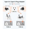 LENCENT Type D and G Travel Adapter Plug Adapter for