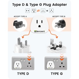 LENCENT Type D and G Travel Adapter Plug Adapter for Maldives Sri Lanka Tanzania Power Adapter Zanzibar Ghana