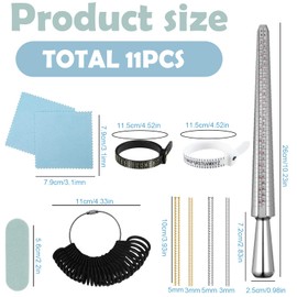 BUPOGAKE Ring Size Measuring Set: Effortlessly Determine Ring Sizes with Clear Markings – A Must-Have Tool for Perfectly Sized Rings