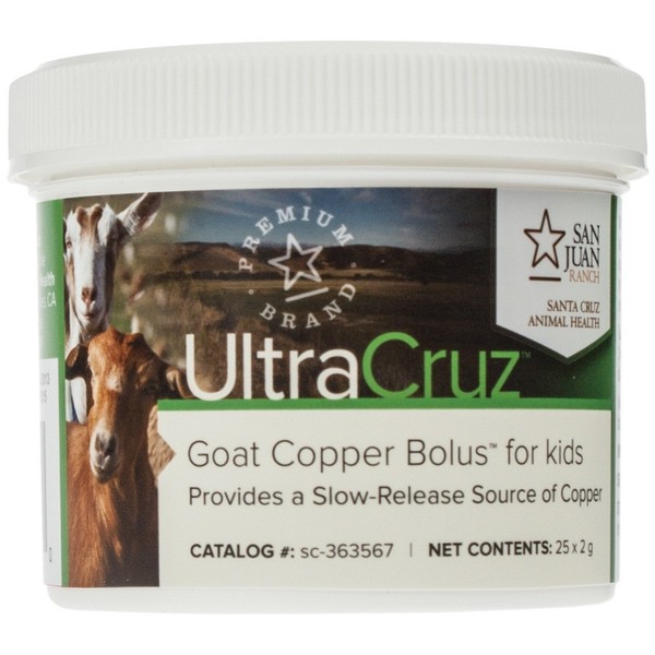 UltraCruz Goat Copper Bolus Supplement for Kids, 25 Count x 2 Grams