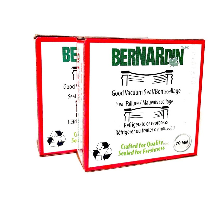 Bernardin Mason Jar Lids BPA Free - Standard - Silver,