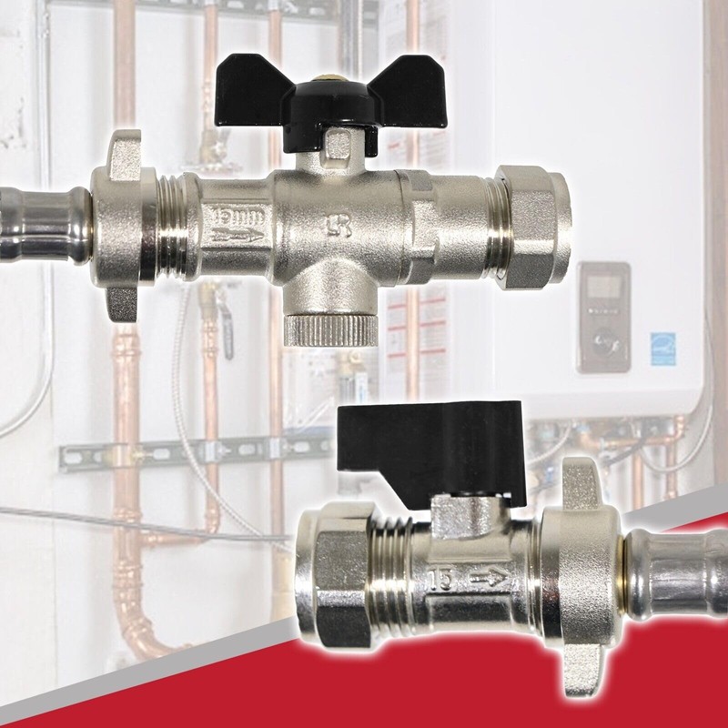 SPARES2GO Combi Boiler Filling Loop Straight Part L Compliant Central