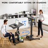 BONTEC Mobile Standing Desk Black, 23.6" x 20.5" 90° Tilting