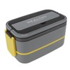 Double Layer Bento Box 316 Stainless Steel Compartment Portable Lunch