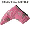 Gbourly Golf Club Pink Frog Blade Putter Cover Magnetic Closure