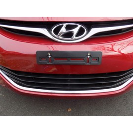 15 Front License Plate Tag Holder Mounting Adapter Bumper Kit Bracket for Hyundai (All Models) Quantity Discount (9.45$ to 5.60$)(Each with 6 Screws + 2 Built in Nuts) – Premium Car Accessories (15)