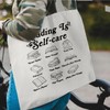 OTOUO Book Mental Health Canvas Tote Bag,Library Shoulder Bags,Inspiring Gifts