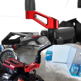 Modeer Compatible with Monkey 125 / Z125 Any year Motorcycle Rearview Mirror Risers Extenders monkey 125 Accessories (red)